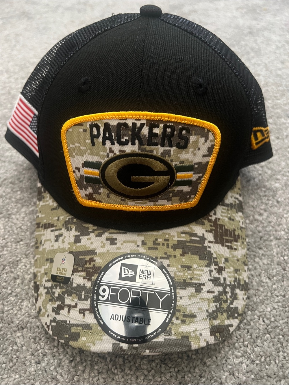 New Era - Green Bay Packers 2021 Salute to Service 9Forty Trucker Cap